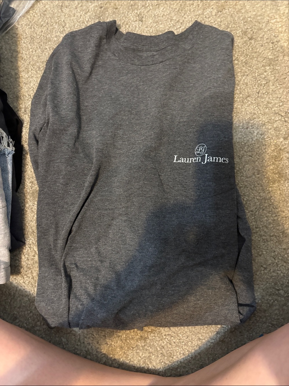 Lauren James Women’s Charcoal long sleeve shirt